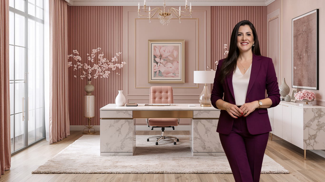 Dra. Vanessa Coutinho, nutricionista, em ambiente clínico sofisticado